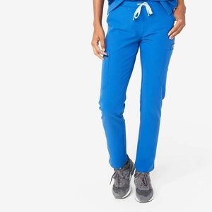 Figs Yola - Skinny Scrub Pants elastic waist-Royal